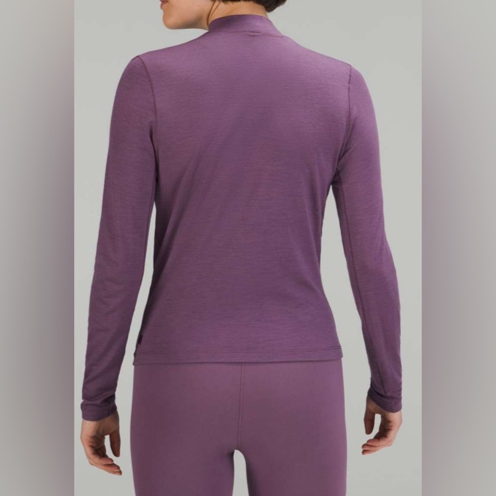 NWOT Lululemon lab Merino Wool-Blend Mock Neck Long-Sleeve Shirt Dusty A… - Picture 2 of 6
